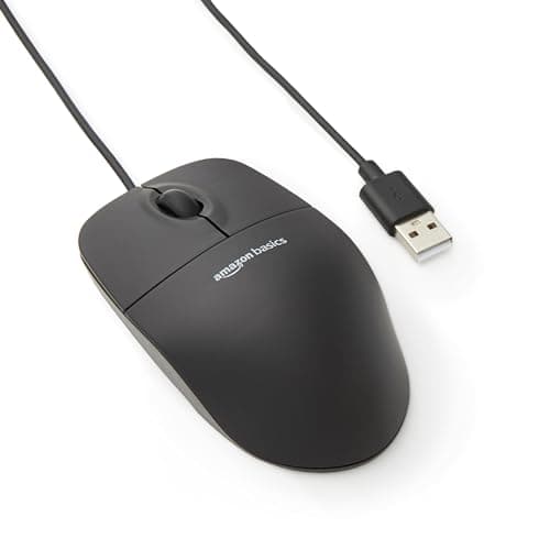 Amazonベーシック マウス USB有線 ブラック