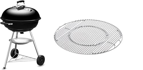 Weber(ウェーバー) バーベキュー コンロ 直径57cm コンパクトケトル 炭 キャンプ 10-12人用 +GBS用焼き網セット【日本正規品10年保証】