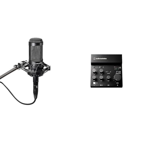 オーディオテクニカ AT-UMX3 オーディオインターフェース & AT2035 コンデンサーマイク USBオーディオミキサー XLR 配信機材