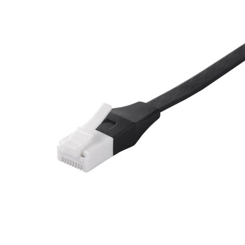 バッファロー BUFFALO ツメの折れないLANケーブル モデム用 カテゴリ6a ストレート フラットタイプ ブラック BSLS6AFU10BK