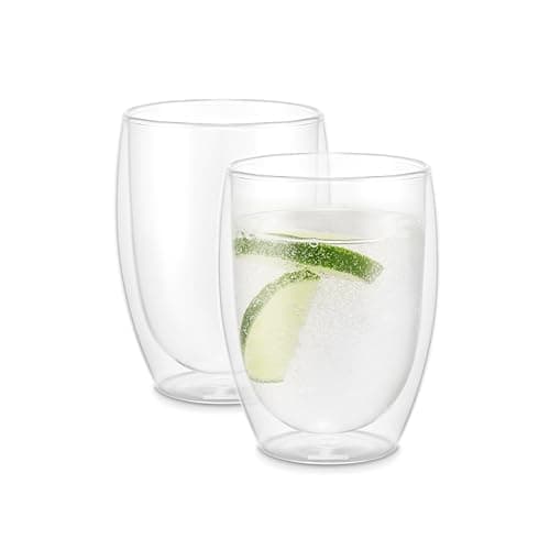 BODUM ボダム グラス コップ タンブラー PAVINA パヴィーナ ダブルウォールグラス 350ml 2個セット 保温保冷性 二重構造 耐熱ガラス 電子レンジ可 オーブン可 食洗器可 冷凍庫可 【正規品】 4559-10