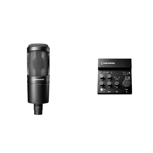 オーディオテクニカ AT-UMX3 オーディオインターフェース & AT2020 コンデンサーマイク USBオーディオミキサー XLR 配信機材