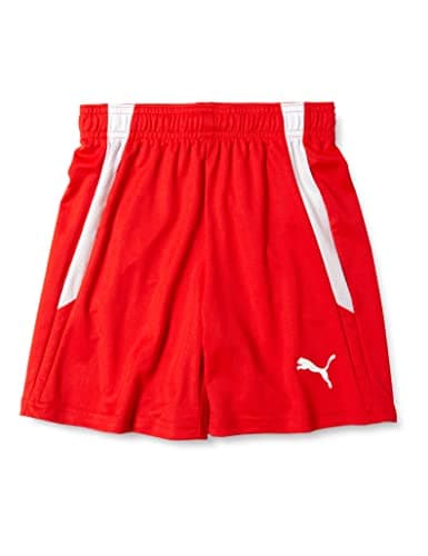 PUMA(プーマ) サッカー 吸水速乾 ショートパンツ TEAMLIGA ゲームパンツ JR 705145 キッズ 24年秋冬カラー レッド ホワイト(01) 160