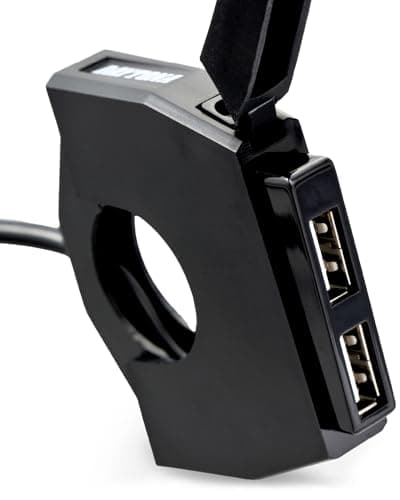 デイトナ(Daytona) バイク用 USB電源 USB-A 24W iPhone/Android対応 ブレーキスイッチ接続 メインキー連動 取付幅13.5mm スレンダーUSB 2ポート 98438