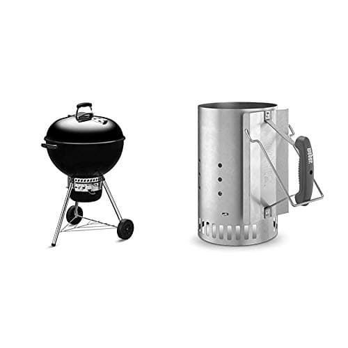 Weber(ウェーバー) バーベキュー コンロ 直径57cm オリジナルケトルプレミアム 炭 キャンプ 10-12人用 【日本正規品10年保証】14401508 / GBS 14401508 黒 57cm & バーベキュー コンロ BBQ グリル ラピッドファイヤーチムニースターター(大) 煙突効果 火起こし器 炭 着火 【日本正規品 2年保証】 7416【セット買い】