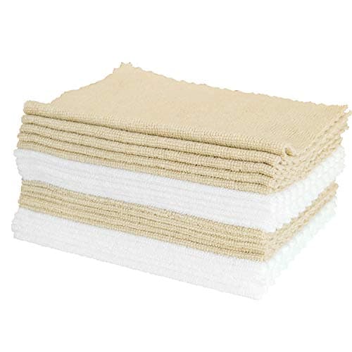 【Amazon.co.jp限定】 レック 激落ちくん マイクロファイバー クロス 20枚入 (20×30cm) ベージュ&ホワイト