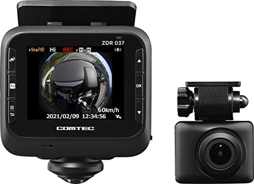 コムテック 車用 ドライブレコーダー 360度全方位+リヤカメラ ZDR037 800万画素360°カメラ全方位録画 STARVIS搭載リヤカメラ 後続車接近お知らせ機能 日本製 3年保証 GPS 駐車監視 補償サービス2万円 COMTEC [出張取付サービス対応]
