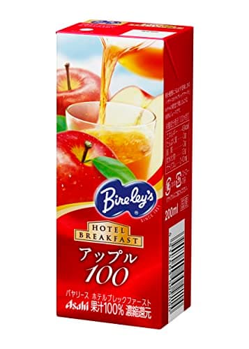 アサヒ飲料 バヤリース ホテルブレックファースト アップル 100 (LL) 紙パック スリム 200ml×24本 [ りんごジュース ] [ 果汁 ] [ フルーツ ] [ 100% ]