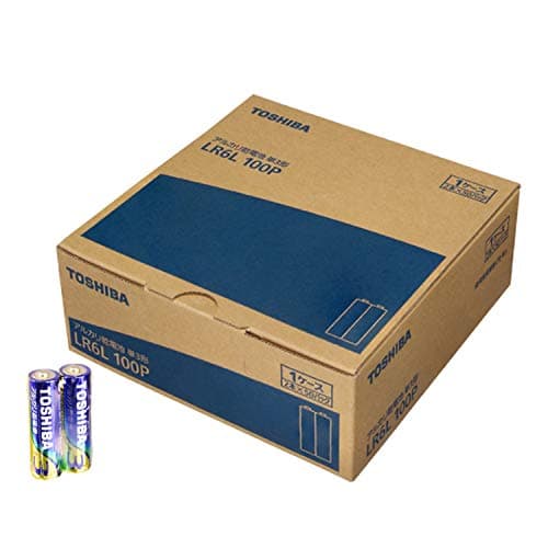 東芝(TOSHIBA)アルカリ乾電池 単3形 100本入 1.5V 使用推奨期限 5年 LR6L 100P