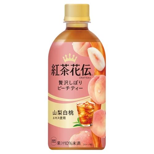 コカ・コーラ 紅茶花伝 クラフティー 贅沢しぼりピーチティー 440mlPET ×24本