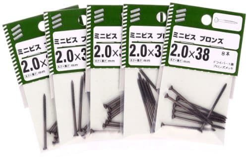 八幡ねじ ミニビス ブロンズ2.0×38 (40pcs)
