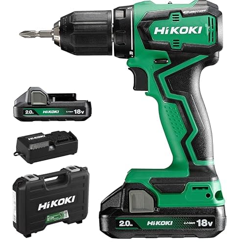 【Amazon.co.jp限定】HiKOKI(ハイコーキ) 18V 充電式 ドリルドライバー DS18DD 初回修理保証 バッテリー2個・充電器・ケース付 DS18DD(2BG)