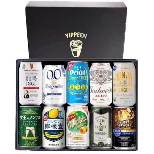 YIPPEEN 【 ノンアルだけ集めました】のんある ビール チューハイ 10種類 アソート セット [ギフトボックス入]