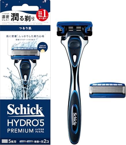 Schick(シック) ハイドロ5プレミアム つるり肌へ ホルダー(刃付き+替刃1コ入) 髭剃り カミソリ